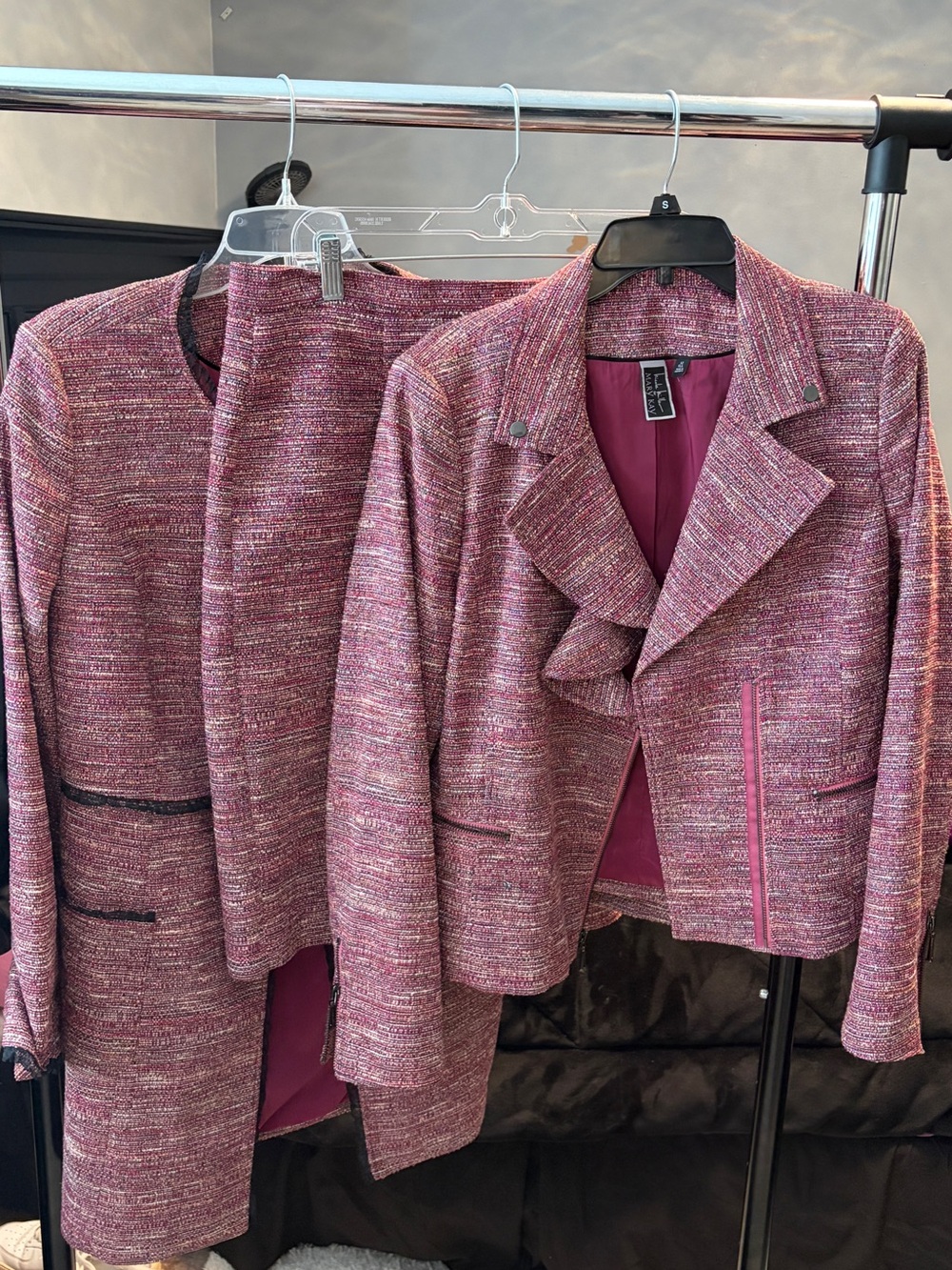 Nicole Miller for Mary Kay Pink Tweed Women's Blazer Set